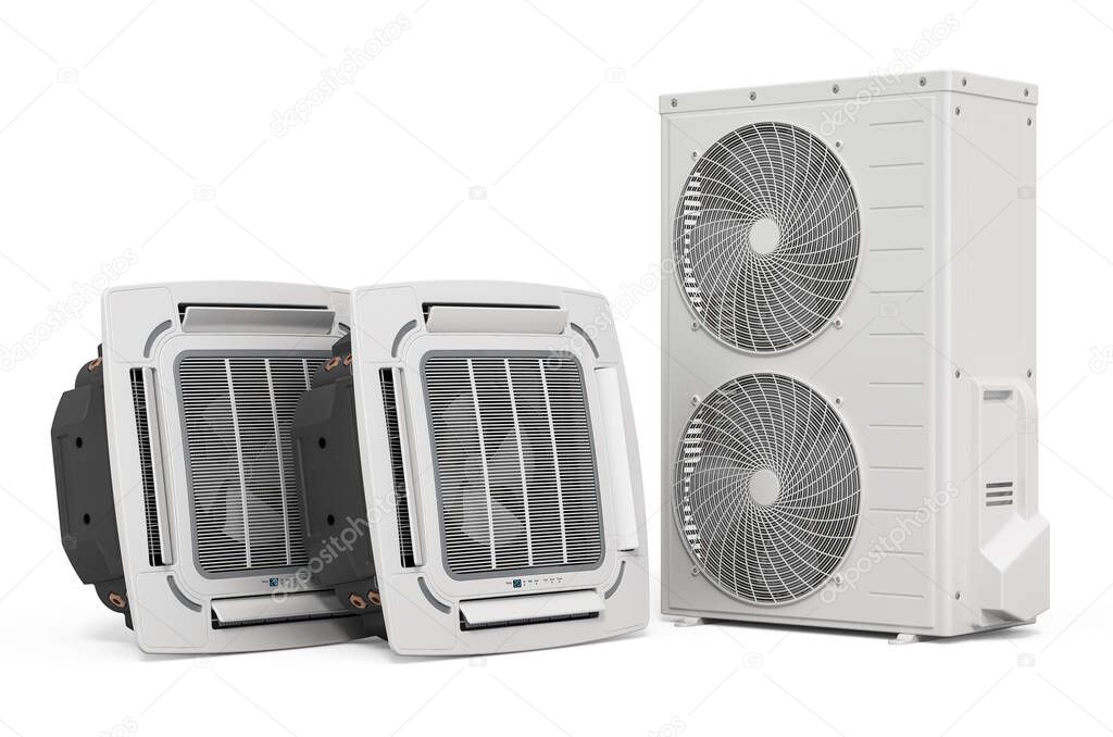 Impianto climatizzatore multisplit dual con due unità interne